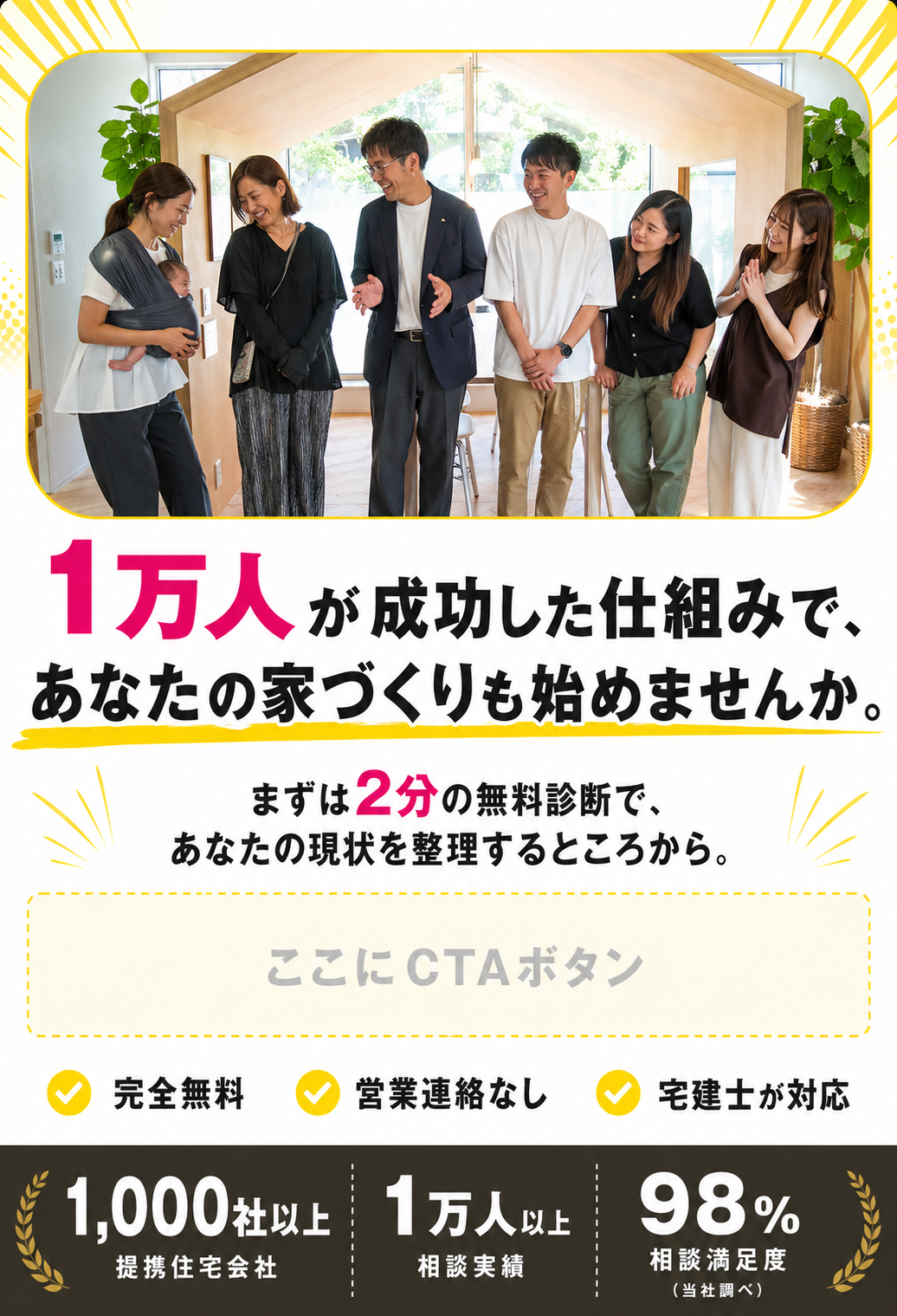 1万人が成功した仕組みであなたの家づくりも始めませんか
